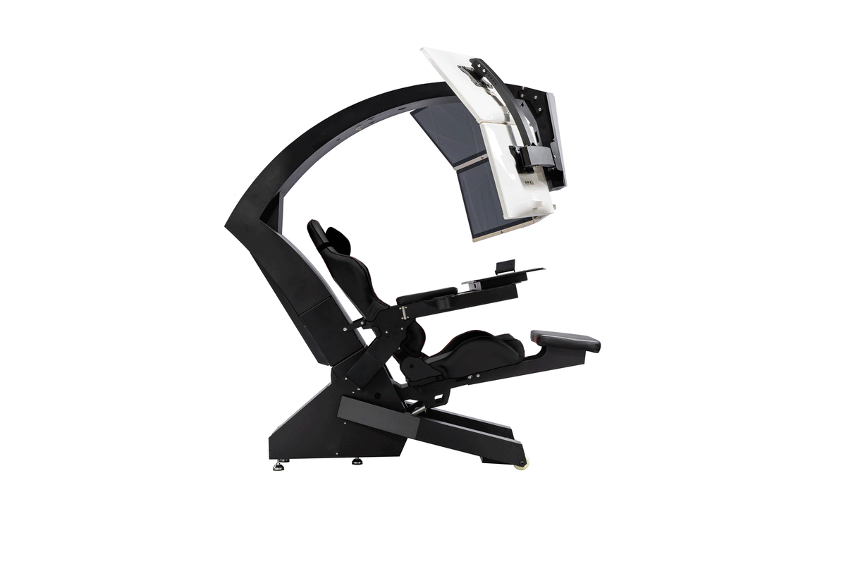 GAMEON IW-320 Zero Gravity Reclining Computer Workstation Gaming Simulator Chair/Cockpit – Black