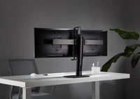 GAMEON GO-2052 Easy To Adjust Vertical Lift Dual Screen Monitor Stand For Gaming And Office Use, 17" - 27", Each Arm Up To 6 KG, Black