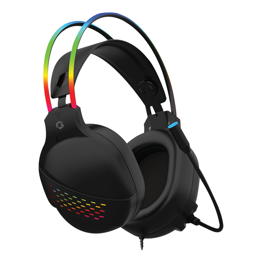GAMEON GO-711 RGB Gaming Headset With Detachable Mic - Black