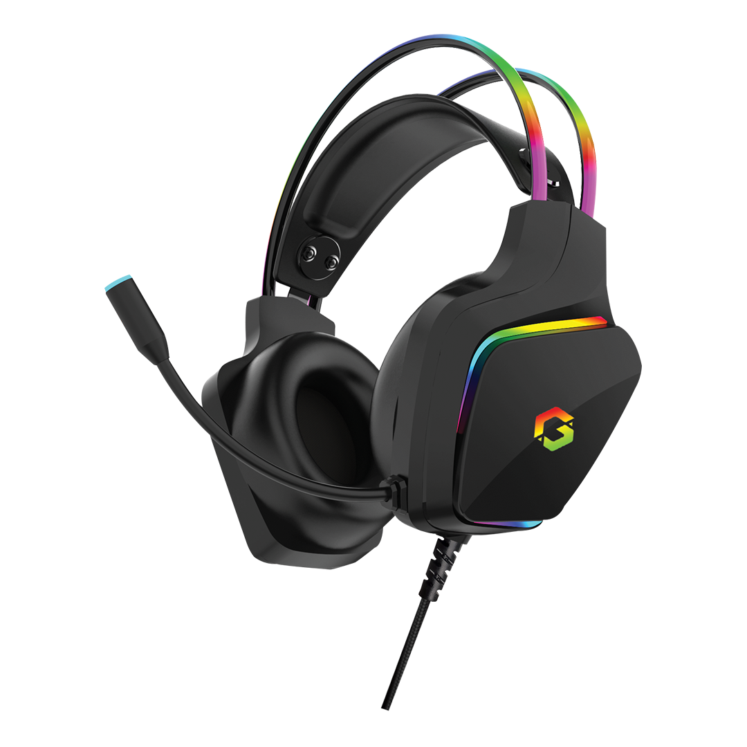 GAMEON GO-712 RGB Gaming Headset With Detachable Mic - Black