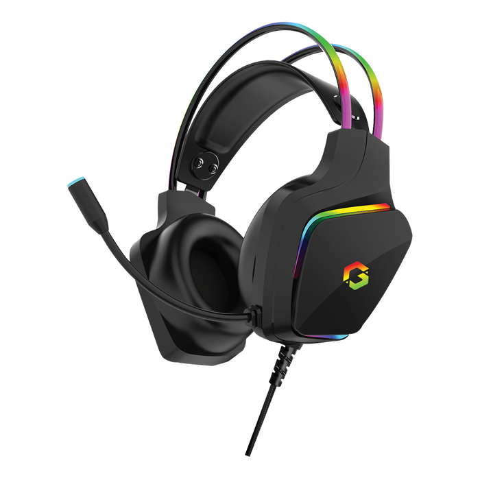 GAMEON GO-712 RGB Gaming Headset With Detachable Mic - Black