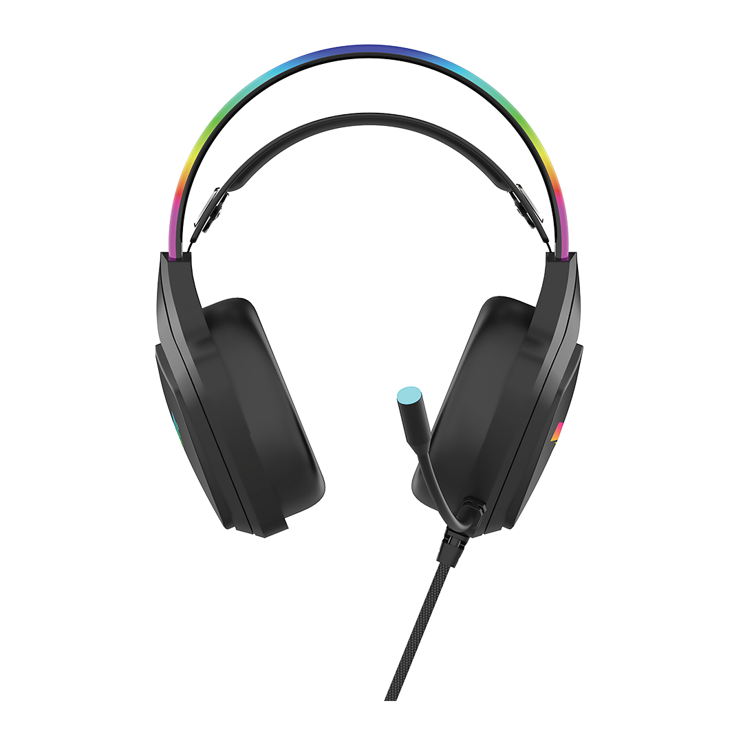 GAMEON GO-712 RGB Gaming Headset With Detachable Mic - Black