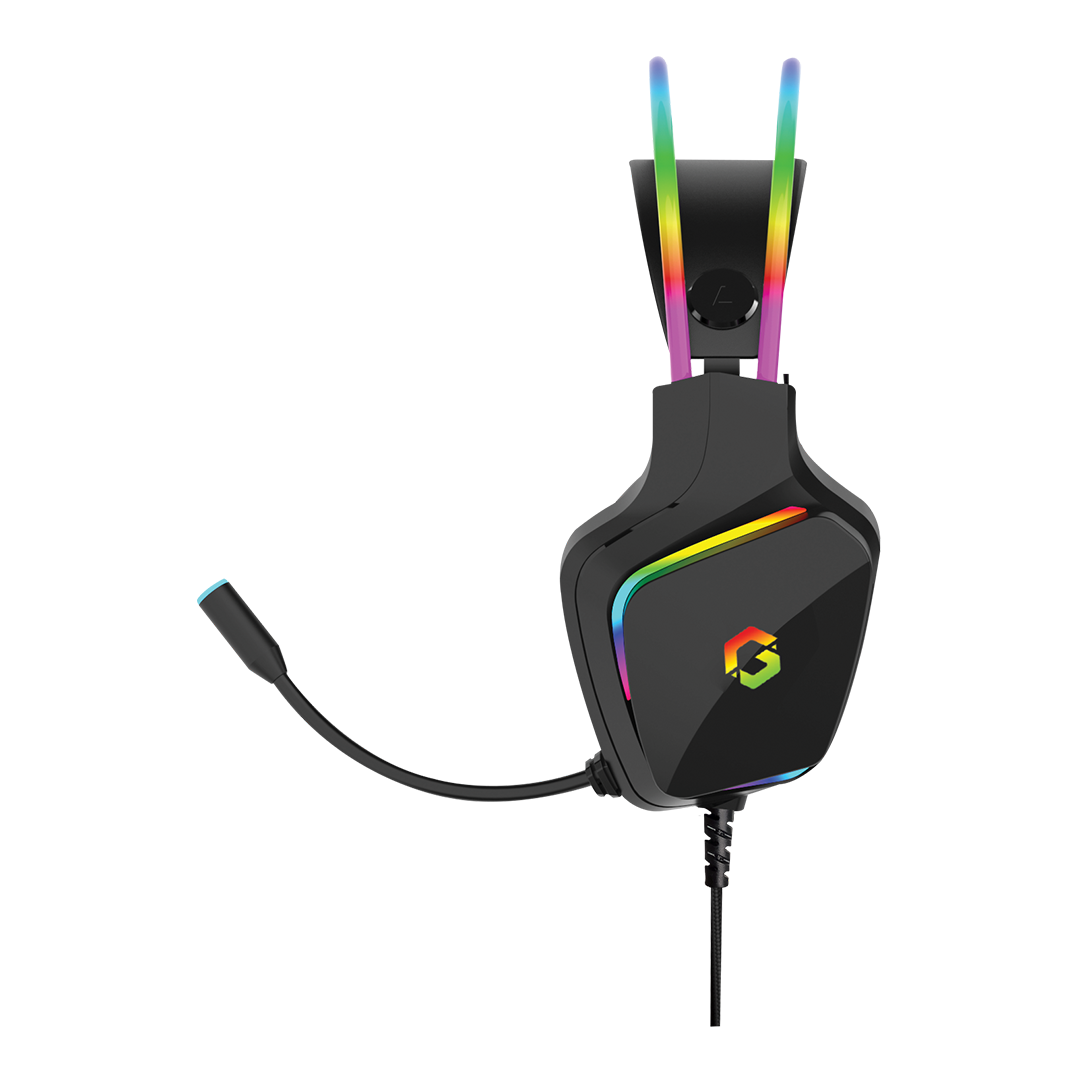 GAMEON GO-712 RGB Gaming Headset With Detachable Mic - Black