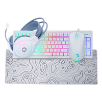 GAMEON GO-CYPHERW-XL-W All-In-One Gaming Bundle (Keyboard, Headset, Mouse & Mousepad)