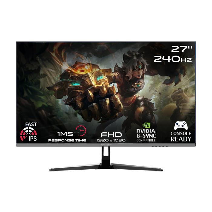 GAMEON GOESP27240IPS Esports Series 27" FHD, 240Hz, MPRT 0.5ms, HDMI 2.1, Fast IPS Gaming Monitor (Supports PS5) - Black
