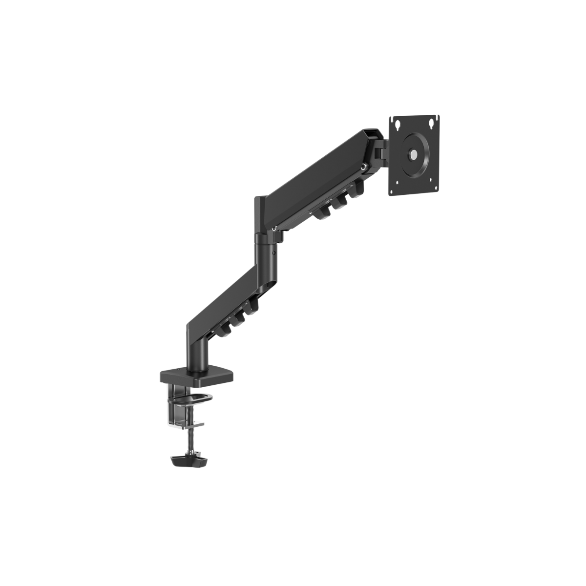GAMEON GO-5500 Gas Mechanical Spring Single Monitor Arm For Gaming And Office Use, 17" - 32", Flat Monitor Up To 9 KG & Curve Monitor Up To 9 KG - Black