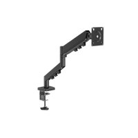 GAMEON GO-5500 Gas Mechanical Spring Single Monitor Arm For Gaming And Office Use, 17" - 32", Flat Monitor Up To 9 KG & Curve Monitor Up To 9 KG - Black