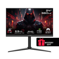 GAMEON GOMP24FHD380IPS Midnight Pro Series 24" FHD, 380Hz, MPRT 0.5ms, HDMI 2.1, Fast IPS Gaming Monitor (Supports PS5) - Black