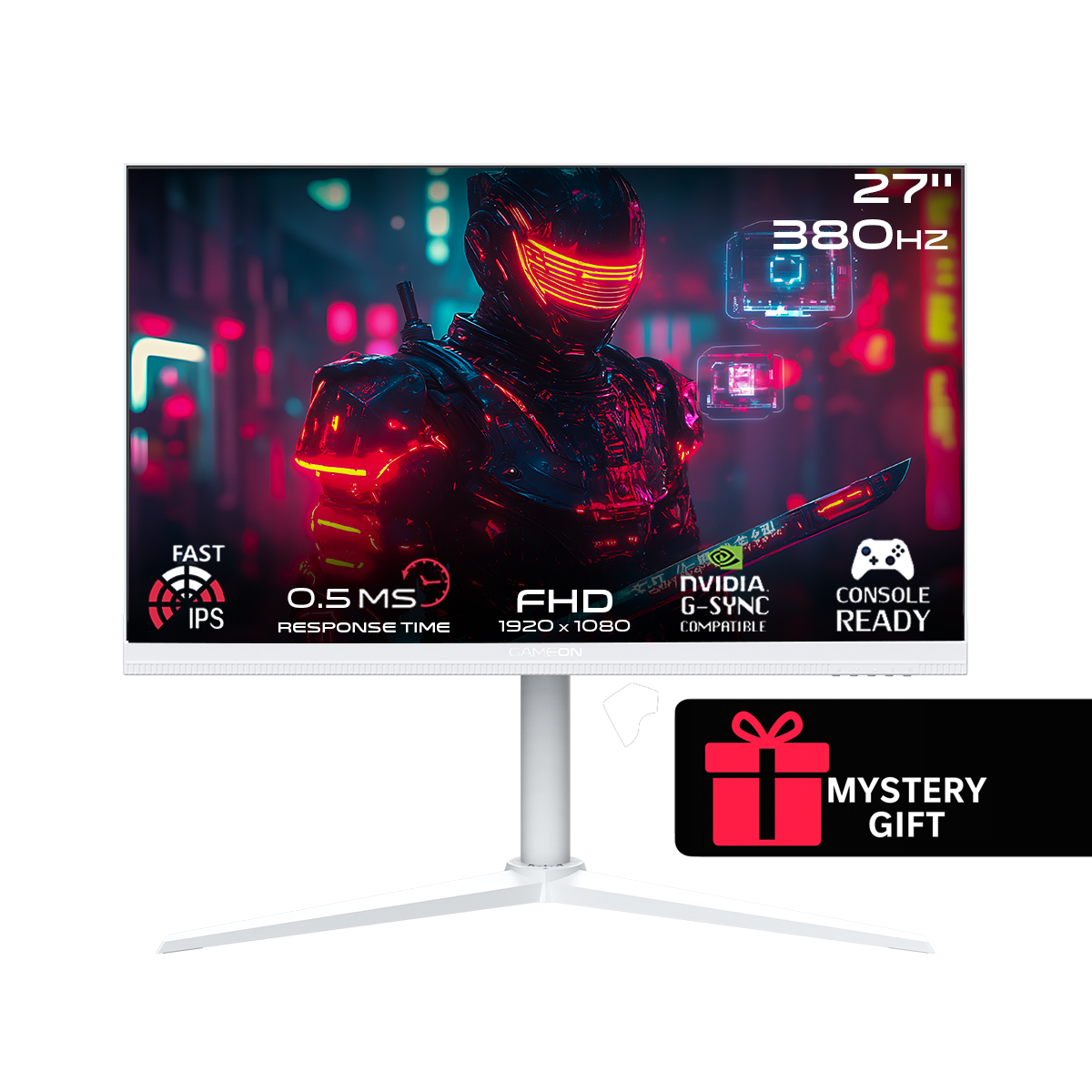 GAMEON GOAP27FHD380IPS Artic Pro Series 27" FHD, 380Hz, MPRT 0.5ms, HDMI 2.1, Fast IPS Gaming Monitor (Supports PS5) - White