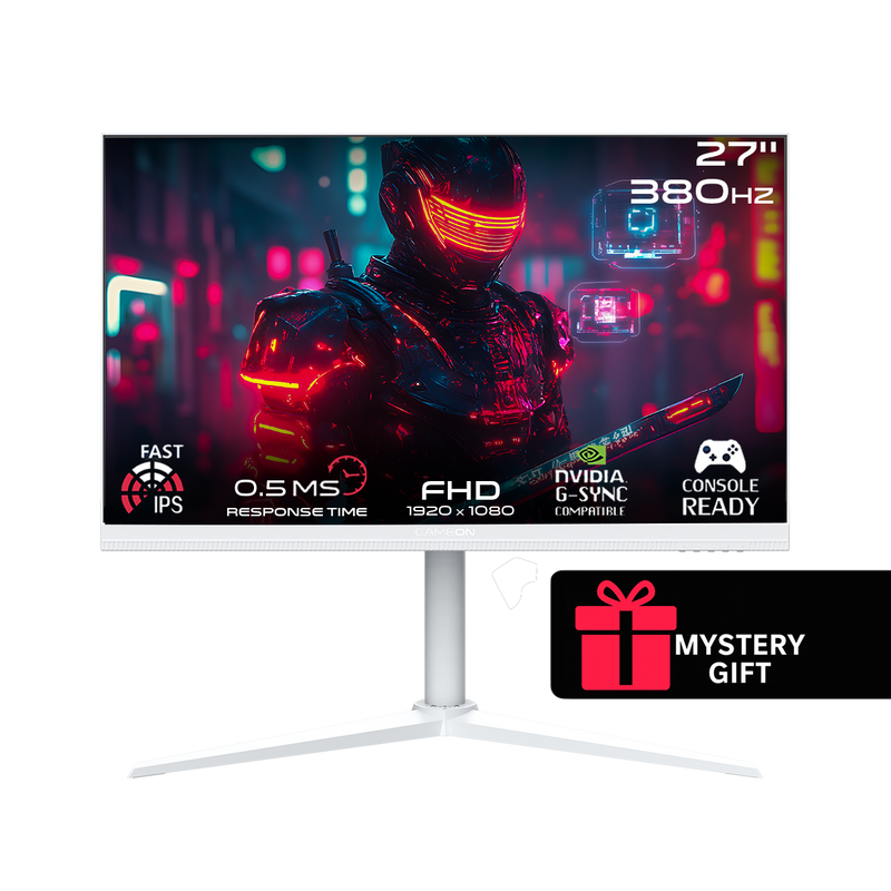 GAMEON GOAP27FHD380IPS Artic Pro Series 27" FHD, 380Hz, MPRT 0.5ms, HDMI 2.1, Fast IPS Gaming Monitor (Supports PS5) - White