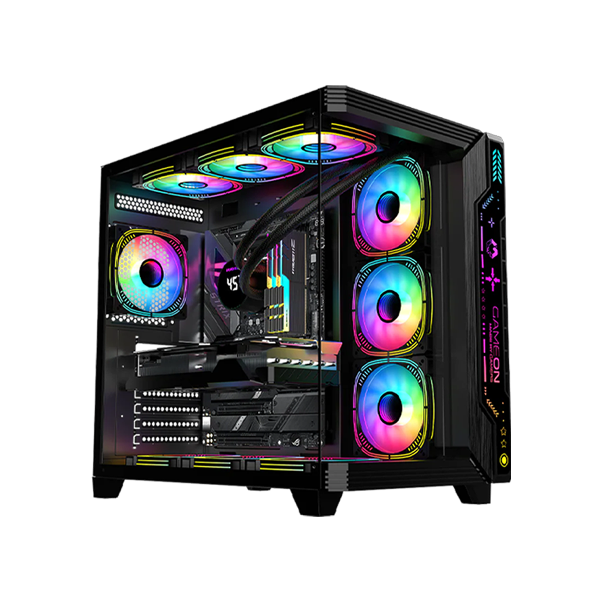 Customized Gaming PC - Intel i5 14400F Processor, 16GB RAM, 1TB SSD, RTX 3050 6GB, 650W PSU - Black