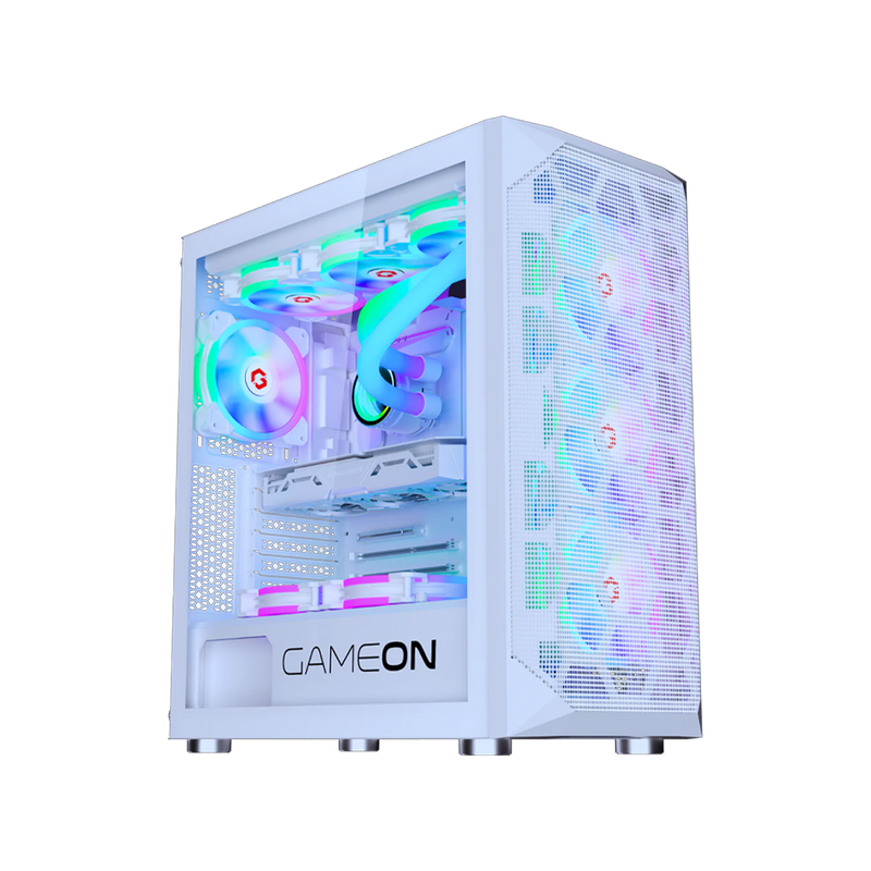 Customized Gaming PC Bundle - Intel i5 12400F Processor, 16GB RAM, 1TB SSD, RTX 3050 6GB, 650W PSU, 24" FHD 180Hz Monitor & All-In-One Gaming Bundle (Keyboard, Headset, Mouse & Mousepad) - White