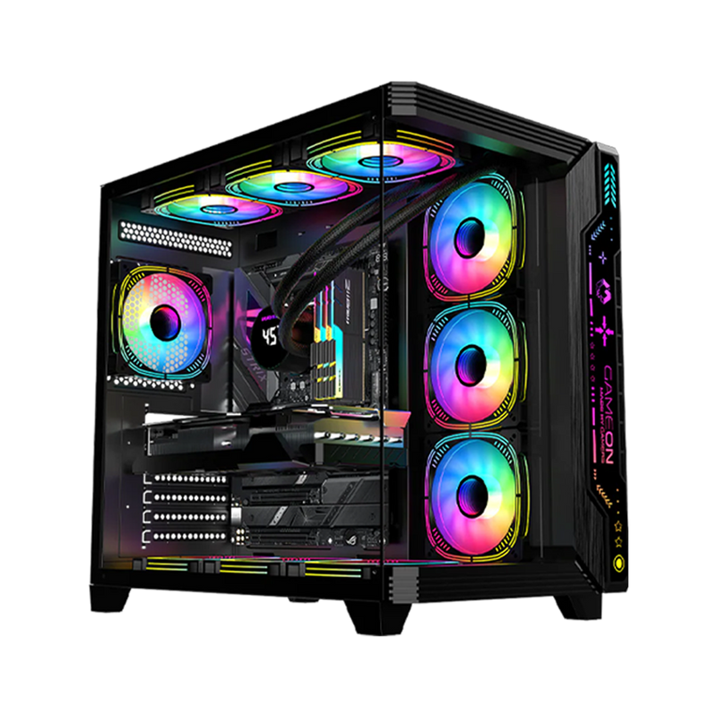 Customized Gaming PC Bundle - Intel i5 14400F Processor, 16GB RAM, 1TB SSD, RTX 3050 6GB, 650W PSU, 24" FHD 180Hz Monitor & All-In-One Gaming Bundle (Keyboard, Headset, Mouse & Mousepad) - Black