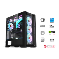 Customized Gaming PC Bundle - Intel i5 14400F Processor, 16GB RAM, 1TB SSD, RTX 5060 8GB, 750W PSU, 24" FHD 190Hz  Monitor with Stand & All-In-One Gaming Bundle (Keyboard, Headset, Mouse & Mousepad) - Black