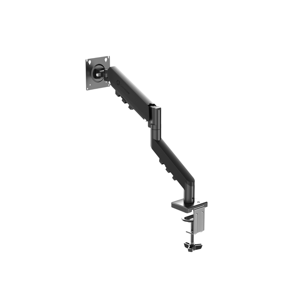 GAMEON GO-5500 Gas Mechanical Spring Single Monitor Arm For Gaming And Office Use, 17" - 32", Flat Monitor Up To 9 KG & Curve Monitor Up To 9 KG - Black