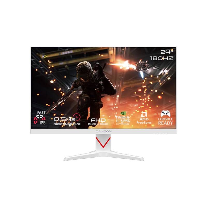 Customized Gaming PC Bundle - Intel i5 12400F Processor, 16GB RAM, 1TB SSD, RTX 3050 6GB, 650W PSU, 24" FHD 180Hz Monitor & All-In-One Gaming Bundle (Keyboard, Headset, Mouse & Mousepad) - White