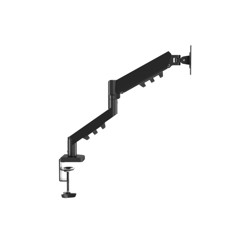 GAMEON GO-5500 Gas Mechanical Spring Single Monitor Arm For Gaming And Office Use, 17" - 32", Flat Monitor Up To 9 KG & Curve Monitor Up To 9 KG - Black