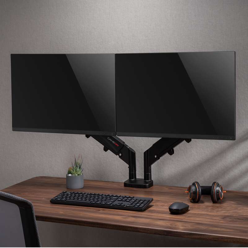 GAMEON GO-5350 Dual Monitor Arm For Gaming And Office Use, 17" - 32", Each Arm Up To 9 KG