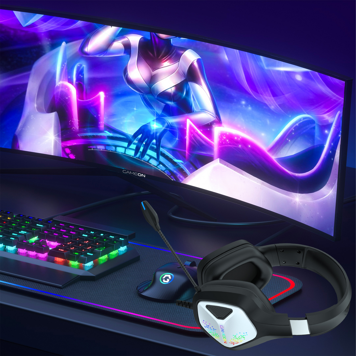 GAMEON GOK905 Infernus RGB Gaming Headset - Black