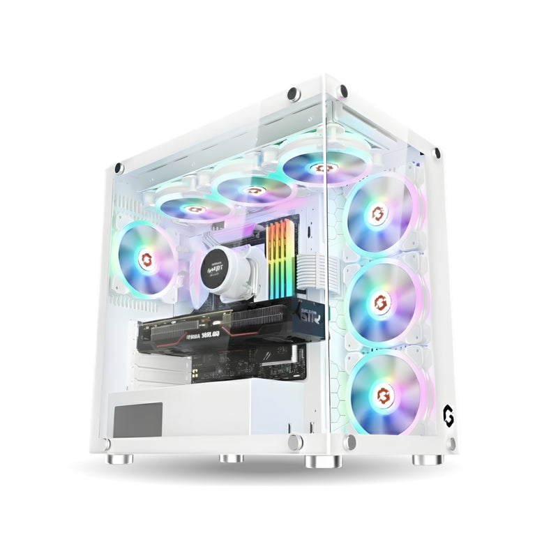 Customized Gaming PC Bundle - Intel i5 12400F Processor, 16GB RAM, 1TB SSD, RTX 3050 8GB OC, 650W PSU - White