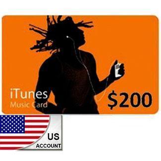 Apple iTunes Gift Card 200$ - US