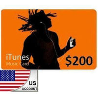 Apple iTunes Gift Card 200$ - US