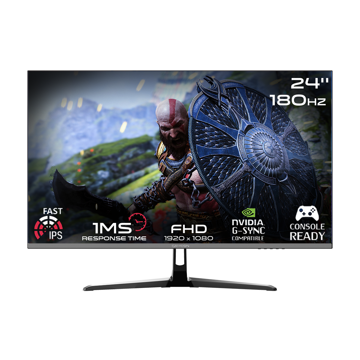 GAMEON GOPS24180VA 24" FHD, 180Hz, 1 ms , HDMI 2.0 Gaming Monitor (Adaptive Sync and G-Sync Compatible)