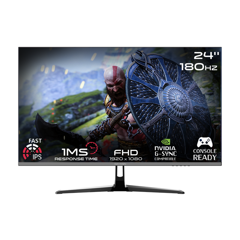 GAMEON GOPS24180VA 24" FHD, 180Hz, 1 ms , HDMI 2.0 Gaming Monitor (Adaptive Sync and G-Sync Compatible)