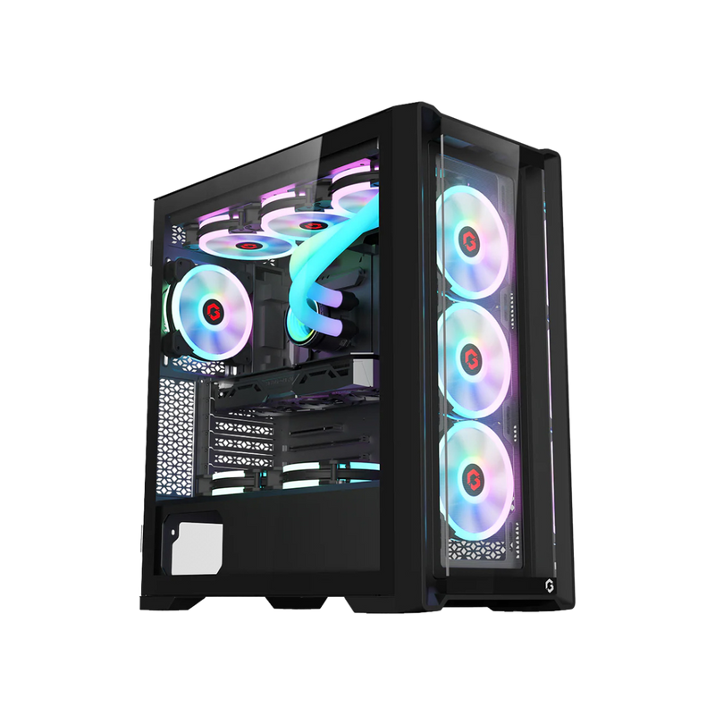 Customized Gaming PC Bundle - Intel i5 12400F Processor, 16GB RAM, 1TB SSD, RTX 3050 6GB, 650W PSU, Liquid Cooler + FREE Cololight LED Strip Light & Deltaco Gaming Headset - Black