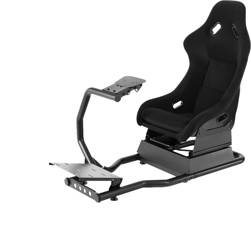 GAMEON Pro Racing Simulator Cockpit With Gear Shifter Mount - Black