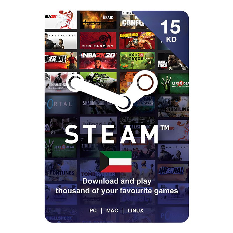 Steam Wallet Card - 15 Kuwait Region