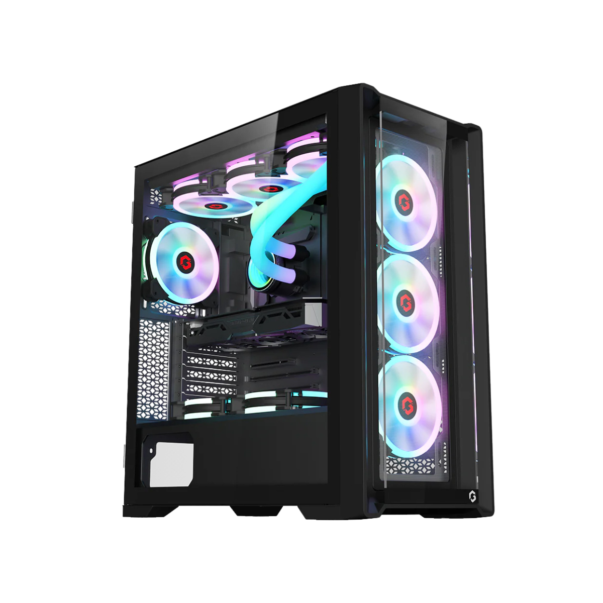Customized Gaming PC Bundle - Intel i5 12400F Processor, 16GB RAM, 1TB SSD, RTX 5060, 750W PSU, Liquid Cooler + FREE Cololight LED Strip Light & Deltaco Gaming Headset - Black