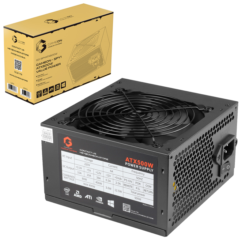 GAMEON - SPY1 ATX 500W Value Gaming Power Supply