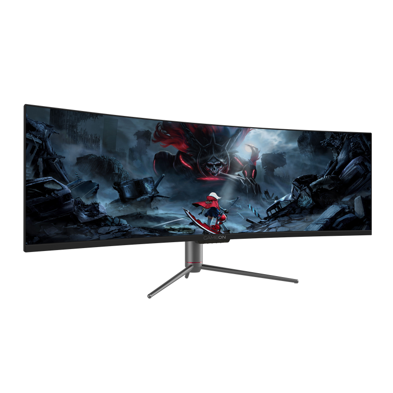 GAMEON 49" 5K UHD, 120Hz, 12ms, VA Panel Curved Gaming Monitor - Black