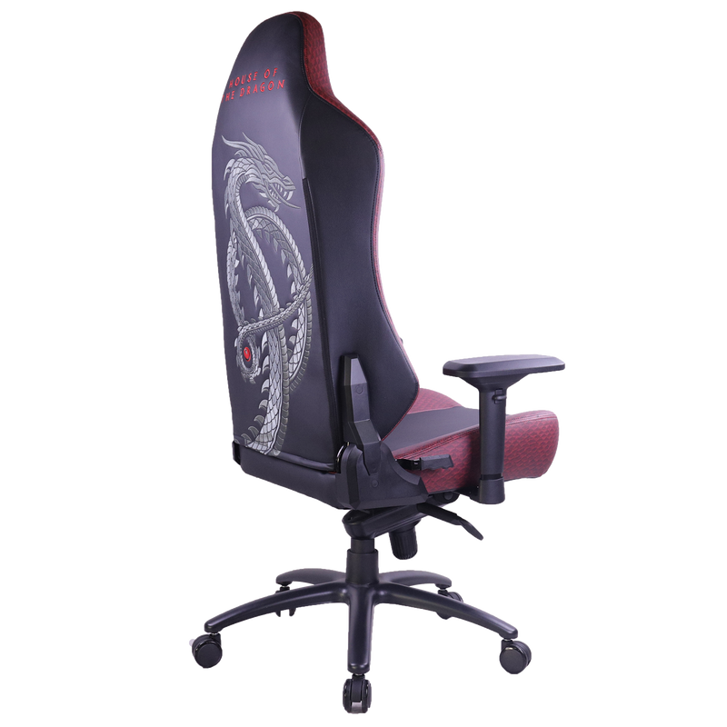 GAMEON x DC Licensed Gaming Chair With Adjustable 4D Armrest & Metal Base - House of The Dragons