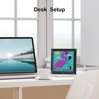 Divoom Pixoo 16 X 16 Dot Tone Bluetooth Pixel Photo Frame With RGB Light Gaming Digital Alarm Clock - Black