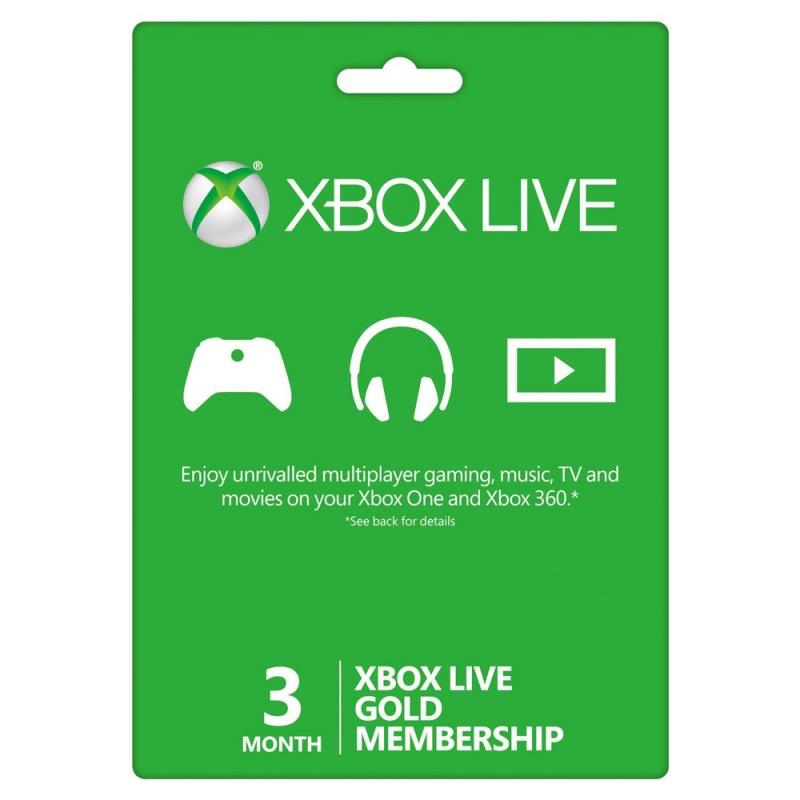 Microsoft Xbox Live Gold Gift Card 3 Months Membership