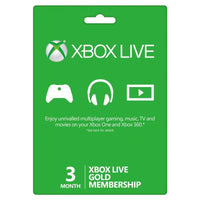Microsoft Xbox Live Gold Gift Card 3 Months Membership