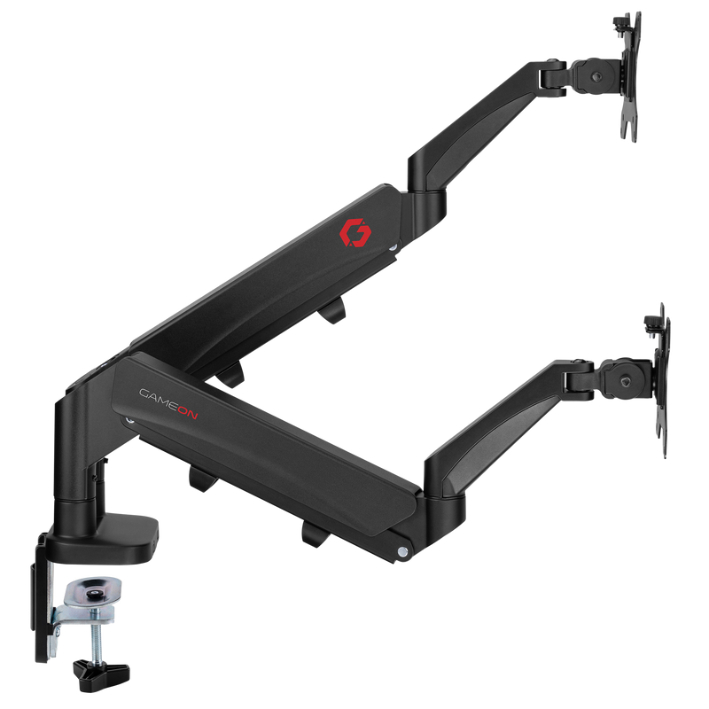 GAMEON GO-5350 Dual Monitor Arm For Gaming And Office Use, 17" - 32", Each Arm Up To 9 KG