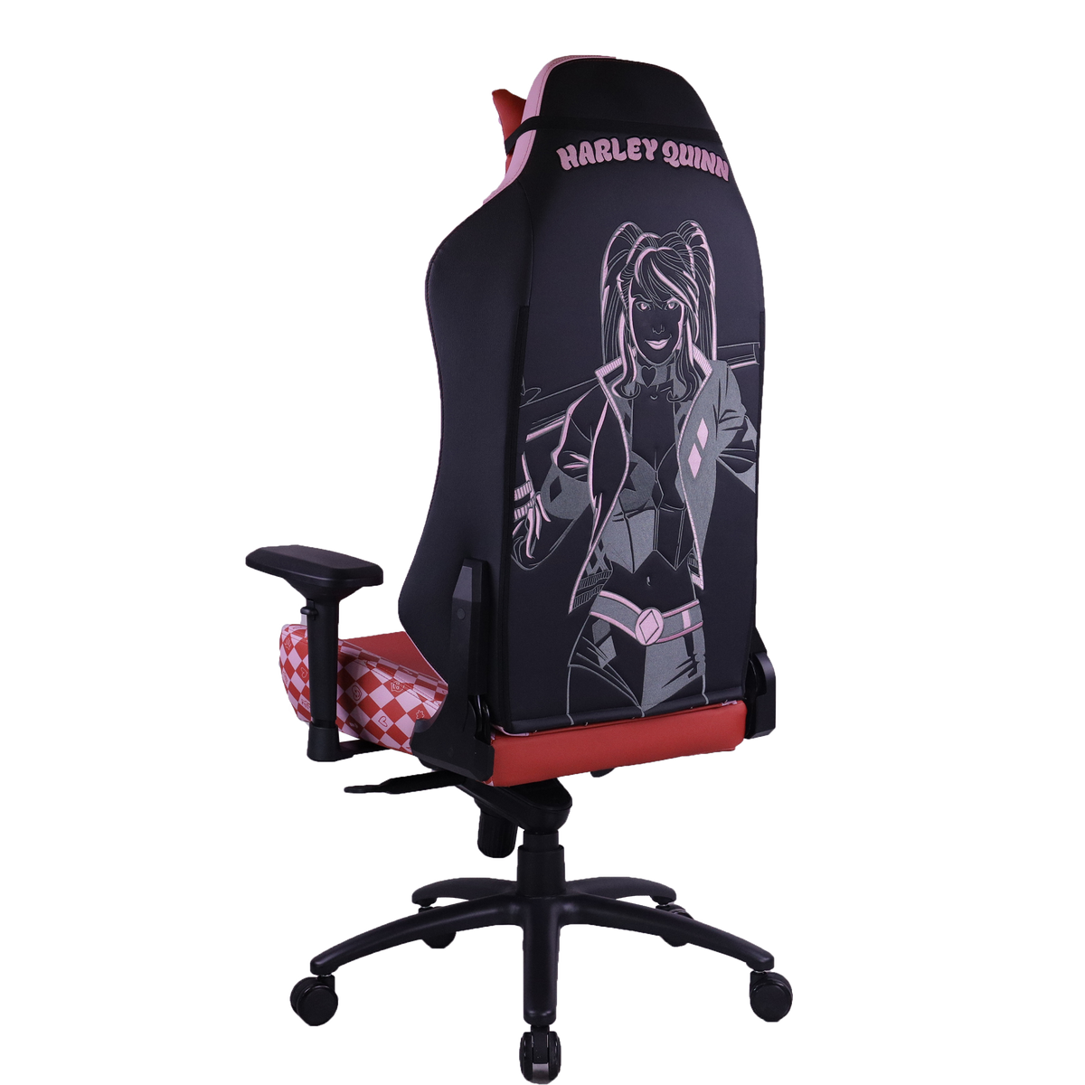 GAMEON x DC Licensed Gaming Chair With Adjustable 4D Armrest & Metal Base - Harley Quinn