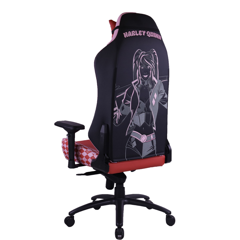 GAMEON x DC Licensed Gaming Chair With Adjustable 4D Armrest & Metal Base - Harley Quinn