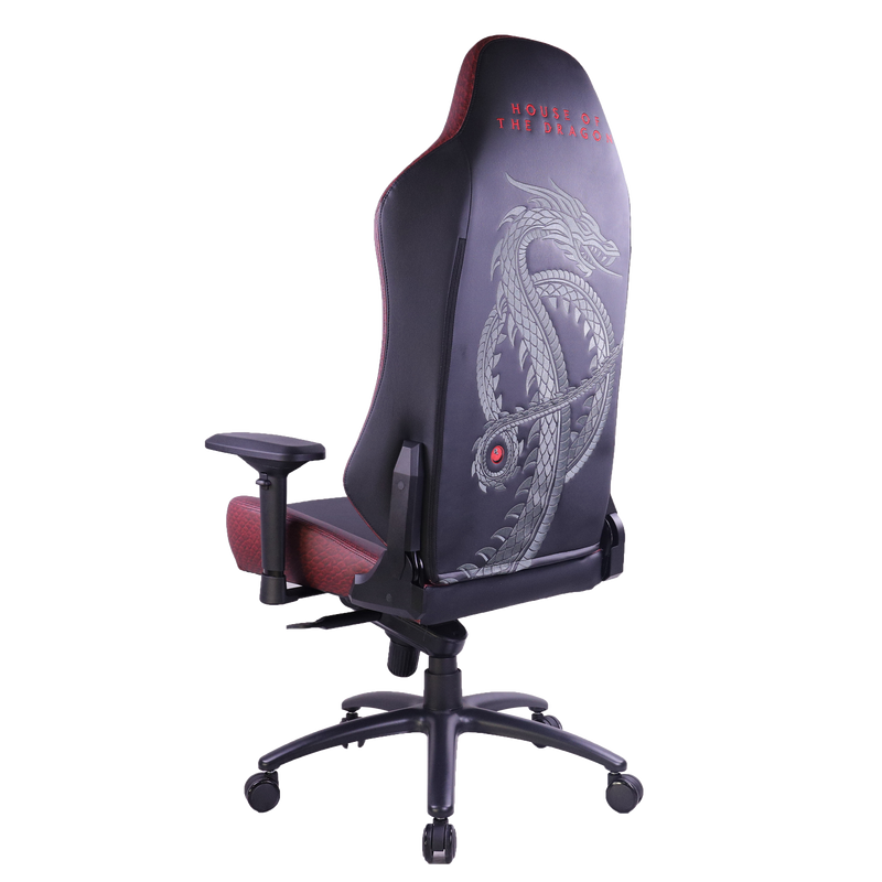 GAMEON x DC Licensed Gaming Chair With Adjustable 4D Armrest & Metal Base - House of The Dragons