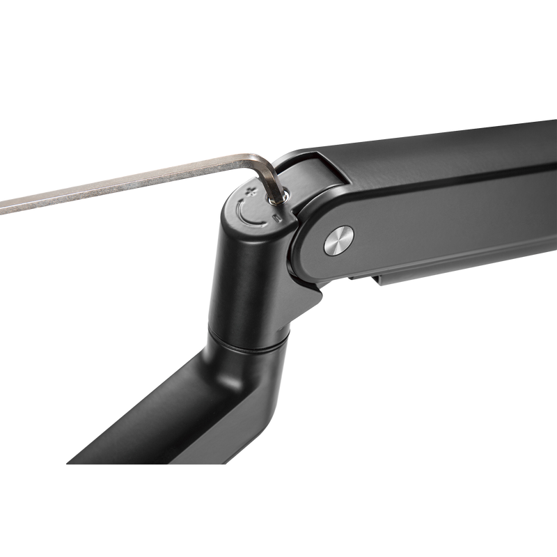 GAMEON GO-2045 Pole-Mounted Spring-Assisted Dual Monitor Arm For Gaming And Office Use, 17" - 32", Each Arm Up To 9 KG, Black
