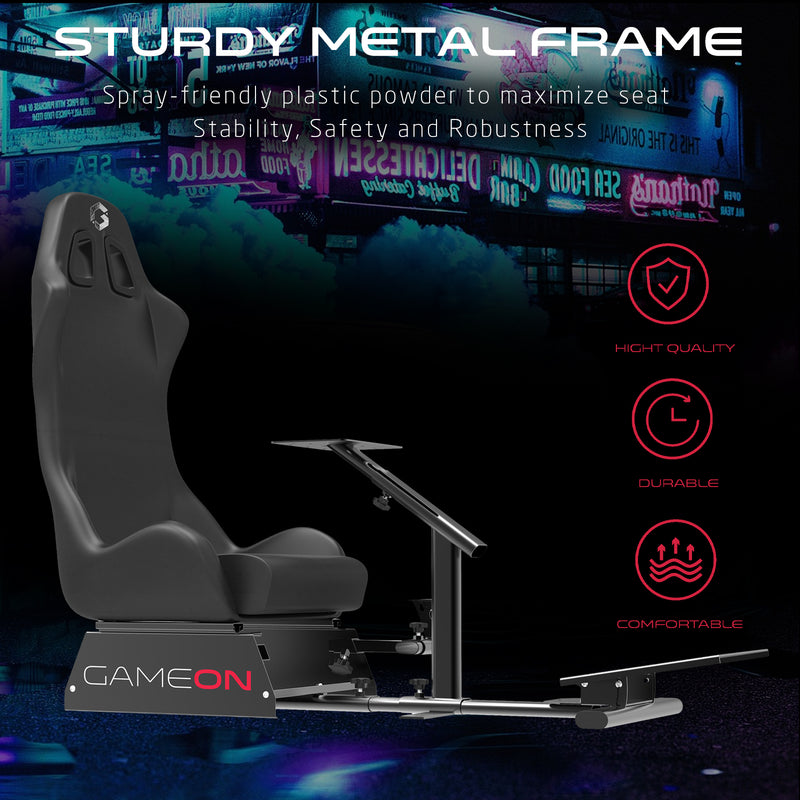 GAMEON GOMPR-5091 Master Pro Racing Gaming Simulator Cockpit - Black