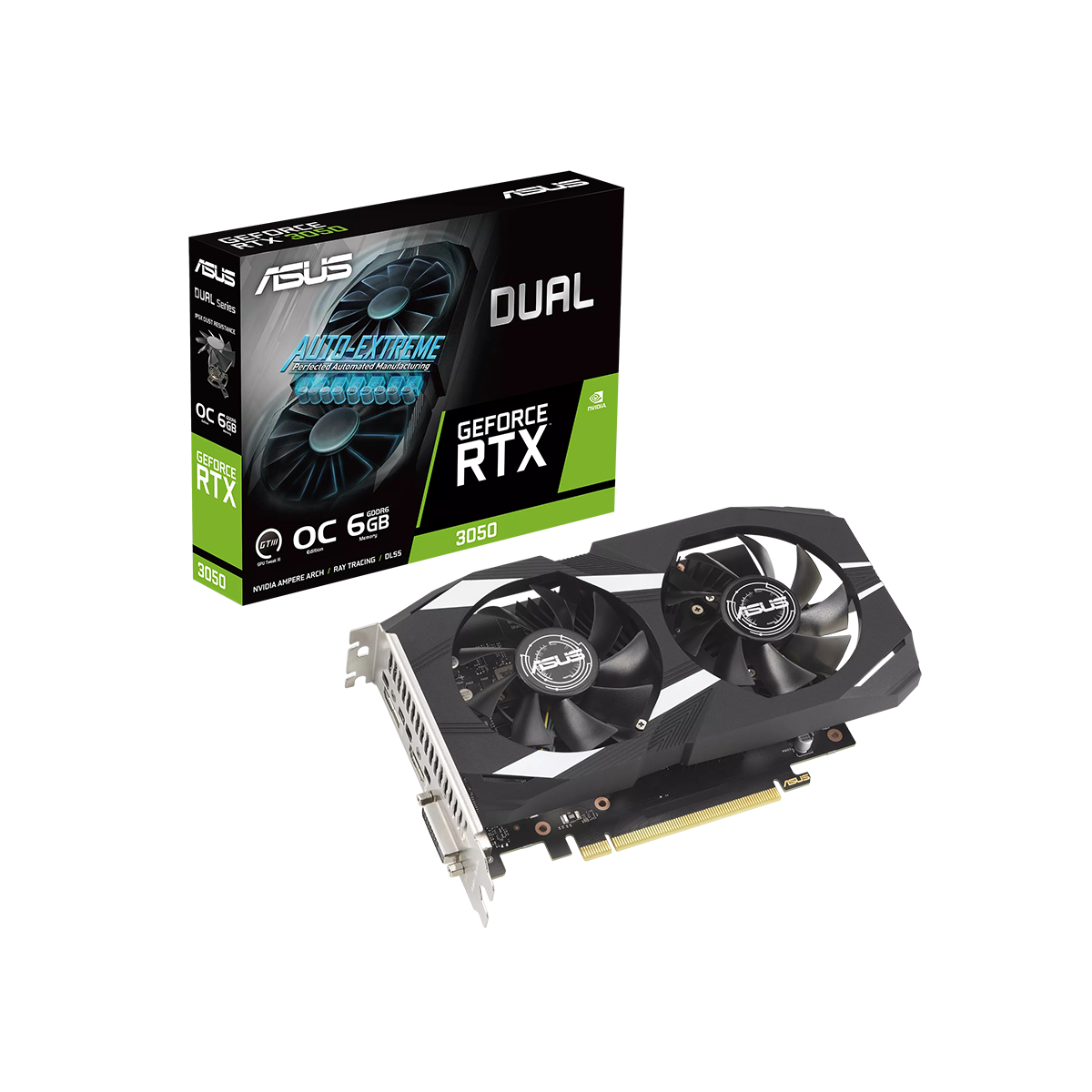 Asus Dual GeForce RTX 3050 OC 6GB GDDR6 Gaming Graphics Card