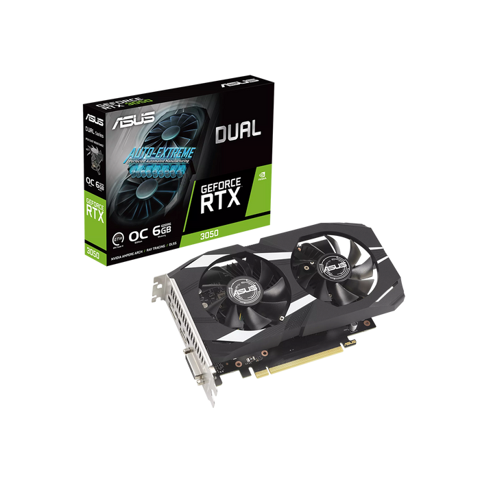 Asus Dual GeForce RTX 3050 OC 6GB GDDR6 Gaming Graphics Card