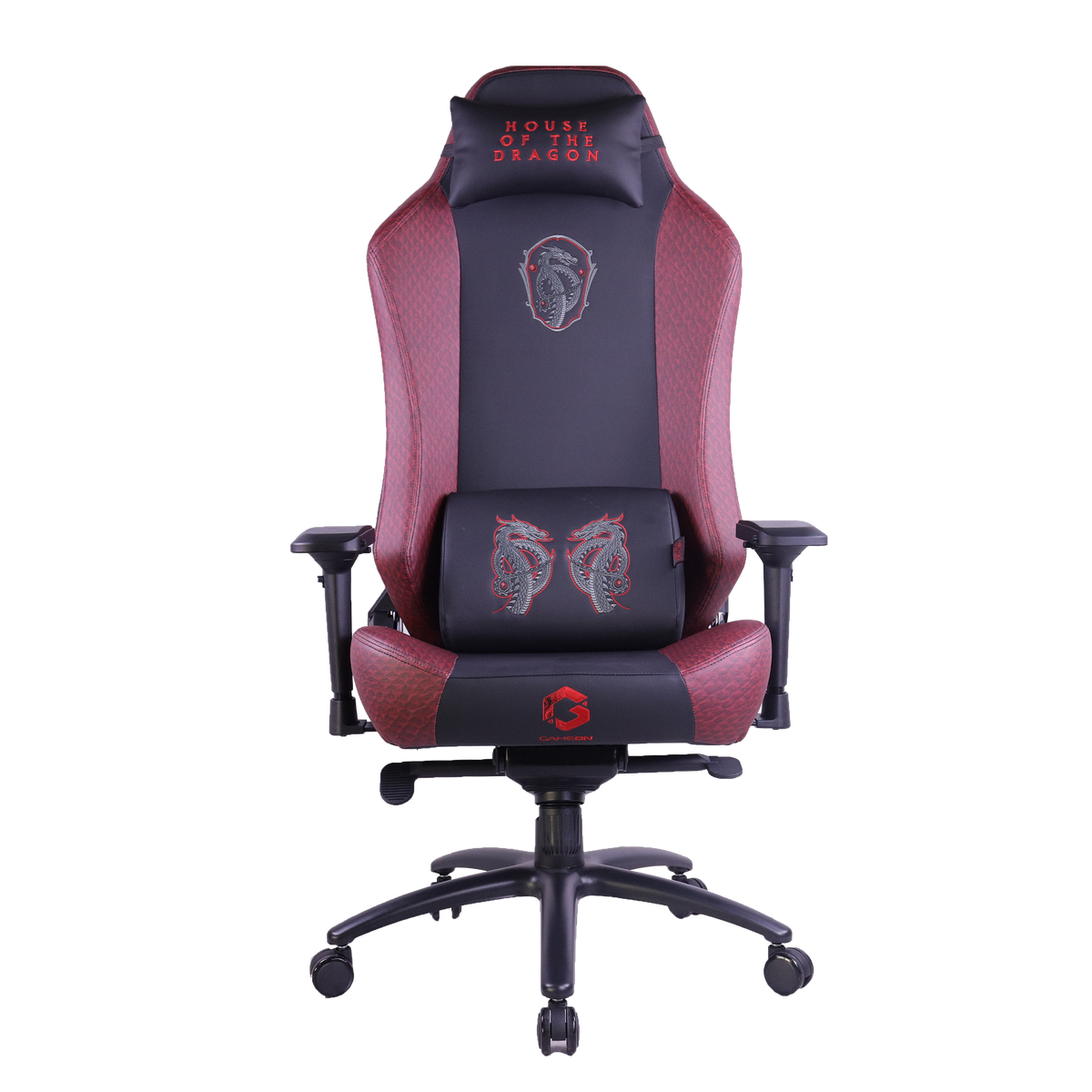 GAMEON x DC Licensed Gaming Chair With Adjustable 4D Armrest & Metal Base - House of The Dragons