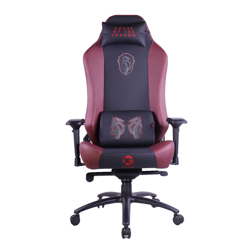 GAMEON x DC Licensed Gaming Chair With Adjustable 4D Armrest & Metal Base - House of The Dragons