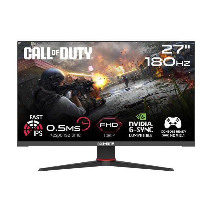 Call Of Duty (COD) COD27FHD180IPS 27" FHD, 180Hz, MPRT 0.5ms, HDMI 2.1, Fast IPS Gaming Monitor (Supports VRR & PS5) - Black