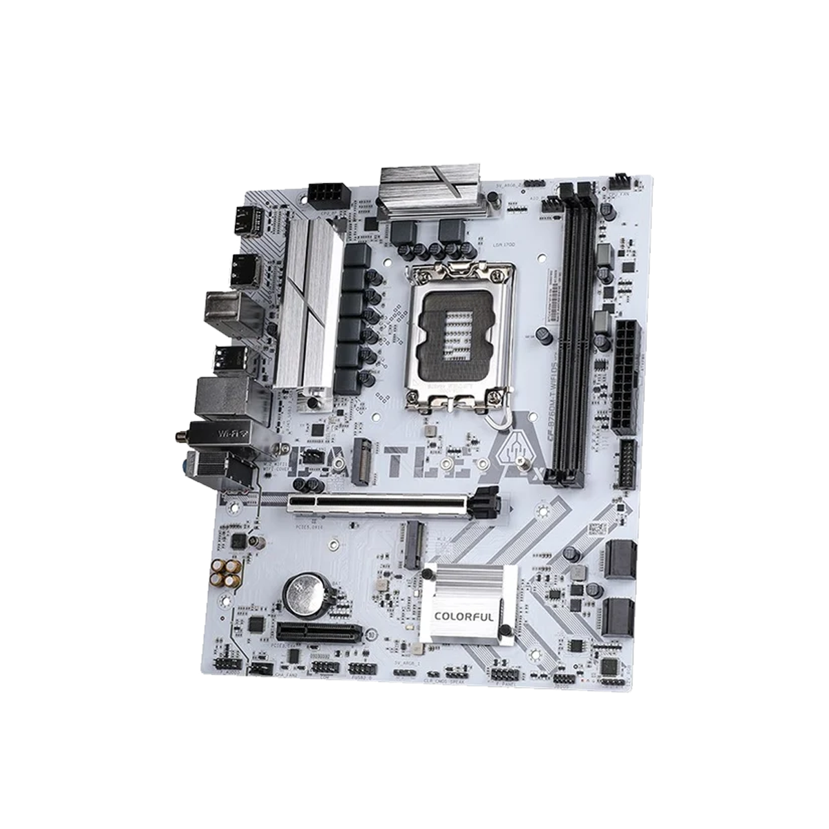 Colorful BATTLE-AX B760M-T WIFI D5 V20A DDR5 M-ATX Gaming Motherboard – White